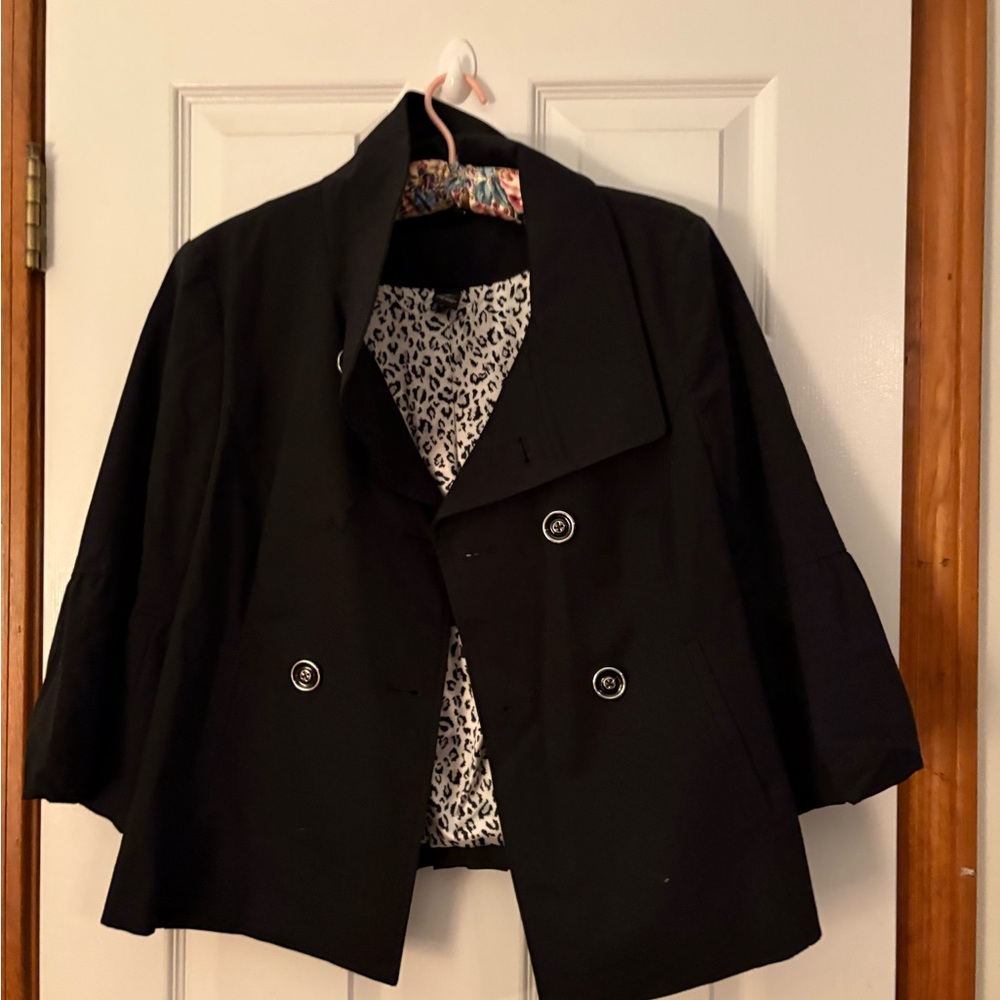 White House Black Market Black Pea Coat